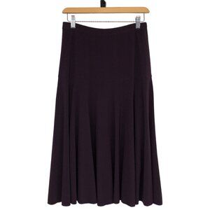 Fast Base Plum Flared Midi Skirt size L